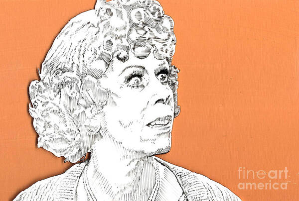 Carol Art Print featuring the mixed media momma on Orange #1 by Jason Tricktop Matthews