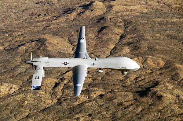 1 Art Print featuring the photograph Mq-1 Predator Drone #1 by Us Air Force/effrain Lopez