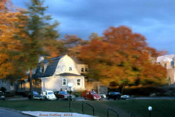 Autumn Art Print featuring the painting Northeastern Bible College by Bruce Nutting