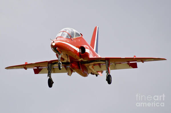 Red Arrows Art Print featuring the photograph Red Arrow #1 by Airpower Art