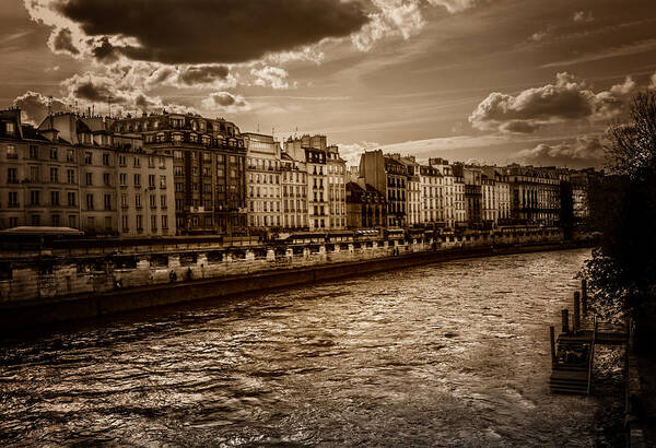 Paris Art Print featuring the photograph River Seine Paris #1 by James Bethanis