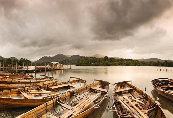 Photography Art Print featuring the photograph Rowboats On Derwentwater, Lake District #1 by Panoramic Images