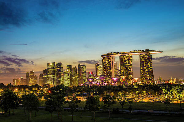 Tranquility Art Print featuring the photograph Singapore #1 by Guowen Wang