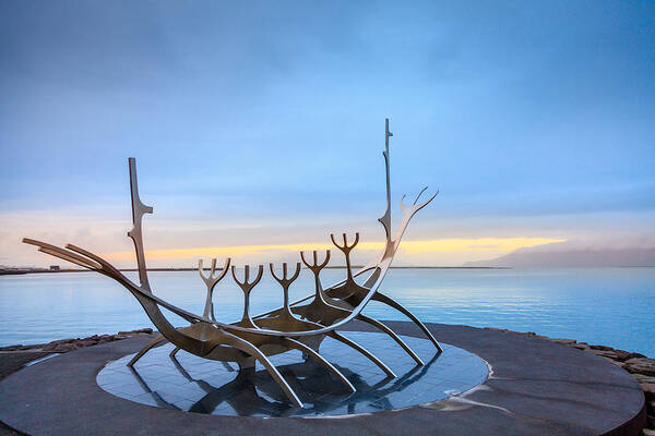Europe Art Print featuring the photograph Solfar Sun Voyager #1 by Alexey Stiop
