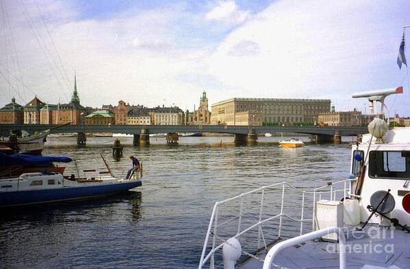 Sweden Art Print featuring the photograph Stockholm city harbor #1 by Ted Pollard