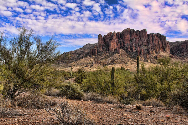 Mountain Art Print featuring the photograph Superstition Mountains #1 by Chuck Seller