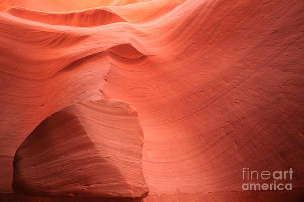 Arizona Slot Canyon Art Print featuring the photograph The Lone Rock #1 by Adam Jewell