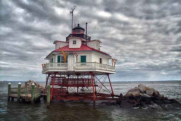 Maryland Art Print featuring the photograph Thomas Point Lighthouse #2 by Robert Fawcett