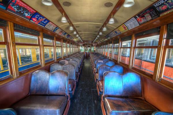 Tonemapped Art Print featuring the photograph Train Interior #1 by Robin Mayoff