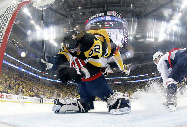 Playoffs Art Print featuring the photograph Washington Capitals V Pittsburgh #1 by Justin K. Aller