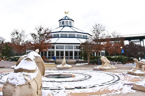 Coolidge Park Art Print featuring the photograph Winter in Coolidge Park #1 by Tom and Pat Cory