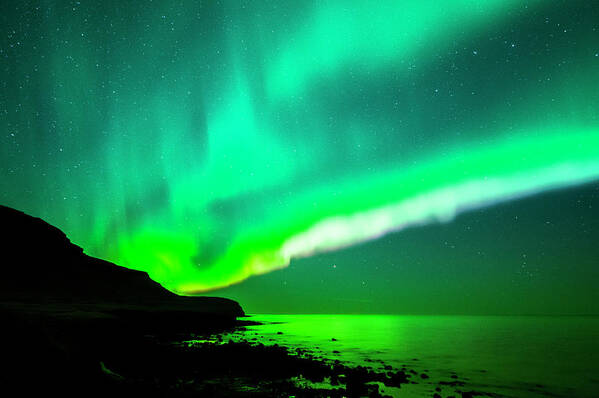 Constellation Art Print featuring the photograph Aurora Borealis On Iceland #10 by Subtik