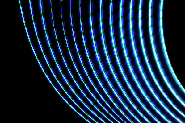Electrical Component Art Print featuring the photograph Abstract Light And Heat Trails #11 by John Rensten