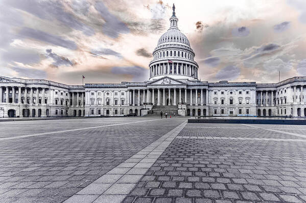 America Art Print featuring the photograph Capitol Building #11 by Peter Lakomy