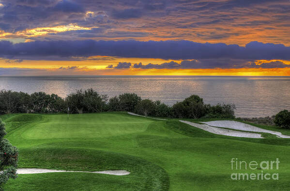 11th Green Art Print featuring the photograph 11th Green - Trump National Golf Course by Eddie Yerkish
