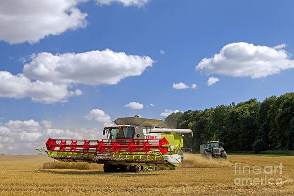 Combine Harvester Art Print featuring the photograph 130201p023 by Arterra Picture Library
