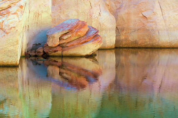Abstract Art Print featuring the photograph USA, Utah, Glen Canyon National #14 by Jaynes Gallery