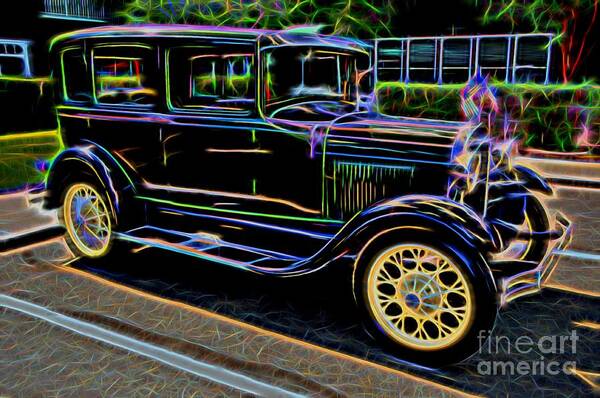 Ford Art Print featuring the photograph 1929 Ford Model A - Antique Car by Gary Whitton