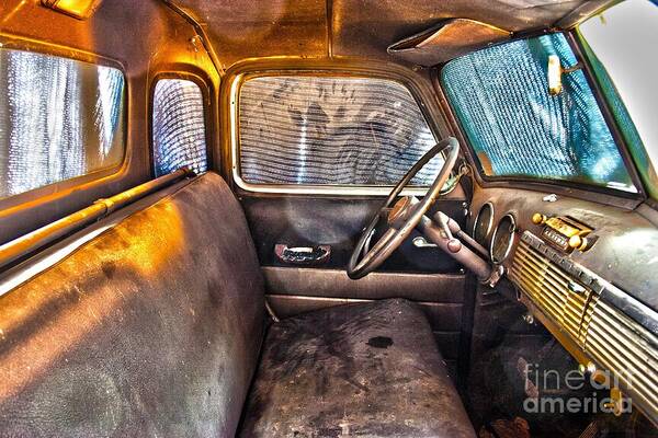 Hdr Art Print featuring the photograph 1949 Chevy Truck Cab by D Wallace
