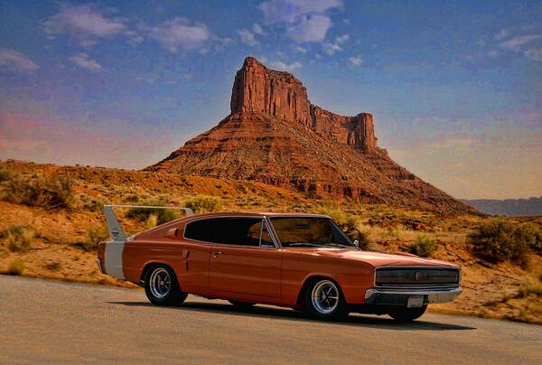 1966 Art Print featuring the photograph 1966 Dodge Charger 500 by Tim McCullough