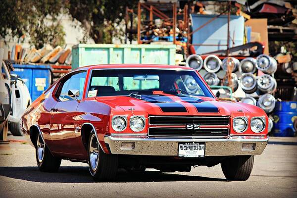 1970 Art Print featuring the photograph 1970 Chevelle SS by Steve Natale