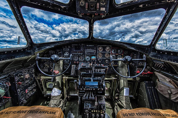 B17 Art Print featuring the photograph B-17 Cockpit #2 by Mike Burgquist