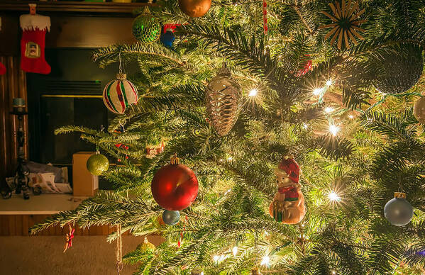 Artificial Art Print featuring the photograph Christmas Tree Ornaments #2 by Alex Grichenko