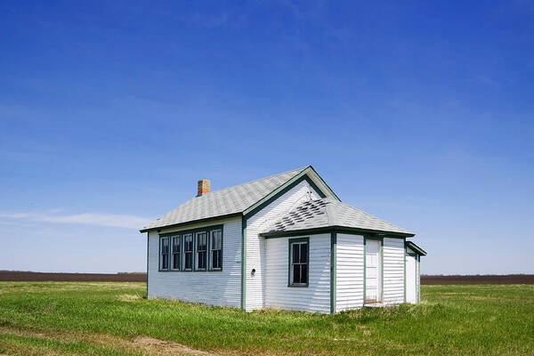 North Dakota Art Print featuring the photograph Defunct One Room Country School Building #3 by Donald Erickson