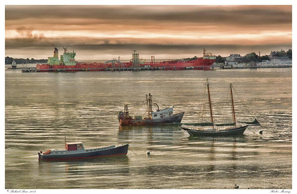 Boats Art Print featuring the photograph Harbor Morning #2 by Richard Bean