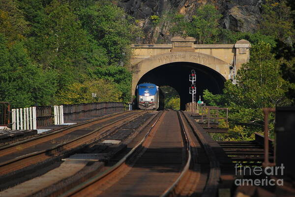 Harpersferry Art Print featuring the photograph Harpers Ferry Amtrak Series 4 of 6 by Bob Sample