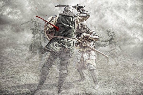 Ages Art Print featuring the photograph Medieval battle #2 by Jaroslaw Grudzinski