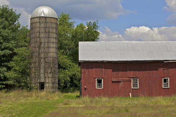 Barn Art Print featuring the photograph Red Weathered Farm Barn of New Jersey #3 by David Letts