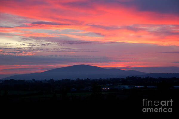 Sunset Art Print featuring the photograph Slievenamon sunset #2 by Joe Cashin