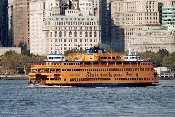 Harbor Art Print featuring the photograph Staten Island Ferry #2 by Rob Hans