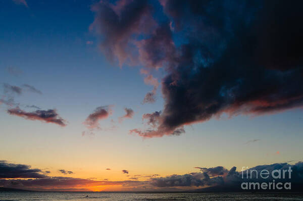 Hawaii Art Print featuring the photograph Sunset on Kaanapali Maui Hawaii USA #2 by Don Landwehrle