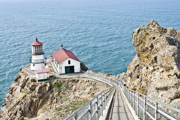 Lighthouse Art Print featuring the photograph The Descent To Light #1 by Priya Ghose