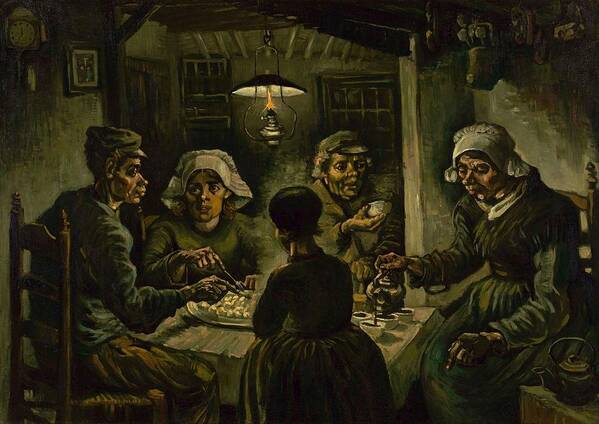 1885 Art Print featuring the painting The potato eaters #2 by Vincent van Gogh