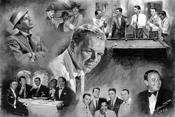The Rat Pack Art Print featuring the mixed media The Rat Pack by Viola El