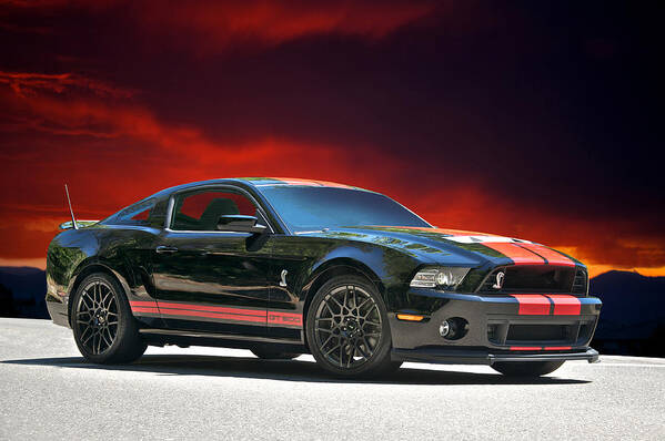 Alloy Art Print featuring the photograph 2012 Shelby Mustang GT 500 by Dave Koontz