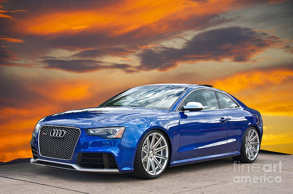 Auto Art Print featuring the photograph 2013 Audi RS5 Sports Coupe by Dave Koontz
