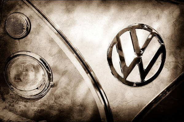 1961 Volkswagen Vw Transporter Emblem Art Print featuring the photograph 1961 Volkswagen VW Transporter Emblem #3 by Jill Reger