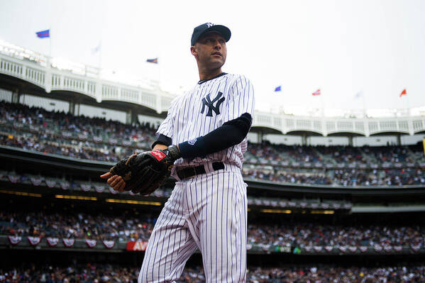 Derek Jeter Art Print featuring the photograph Baltimore Orioles V. New York Yankees by Rob Tringali