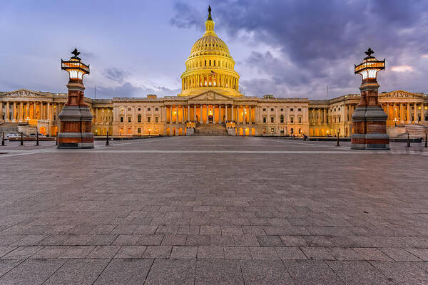 America Art Print featuring the photograph Capitol Building #3 by Peter Lakomy