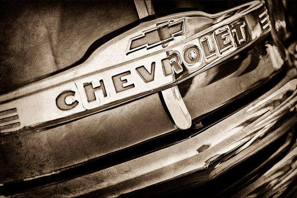 Chevrolet Pickup Truck Grille Emblem Art Print featuring the photograph Chevrolet Pickup Truck Grille Emblem #3 by Jill Reger