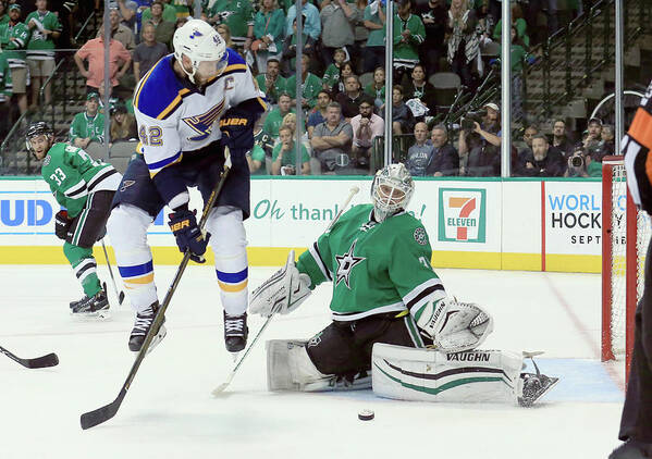 Playoffs Art Print featuring the photograph St Louis Blues V Dallas Stars - Game Two #3 by Tom Pennington