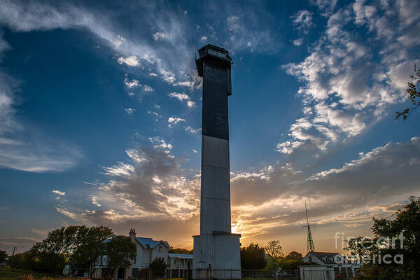 Sullivan's Island Lighthouse Art Print featuring the photograph Sullivan's Island Lighthouse Sunset by Dale Powell