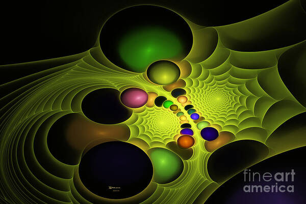 Fractal Art Print featuring the digital art Surreal Fractal #3 by Melissa Messick