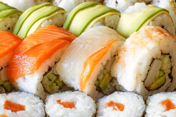 Appetizer Art Print featuring the photograph Sushi #3 by Peter Lakomy