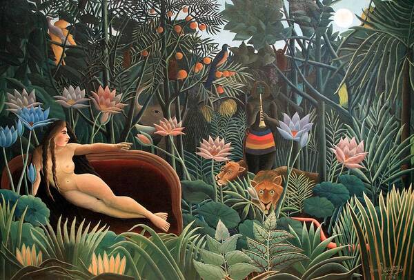 Henri Rousseau Art Print featuring the painting The Dream #3 by Henri Rousseau