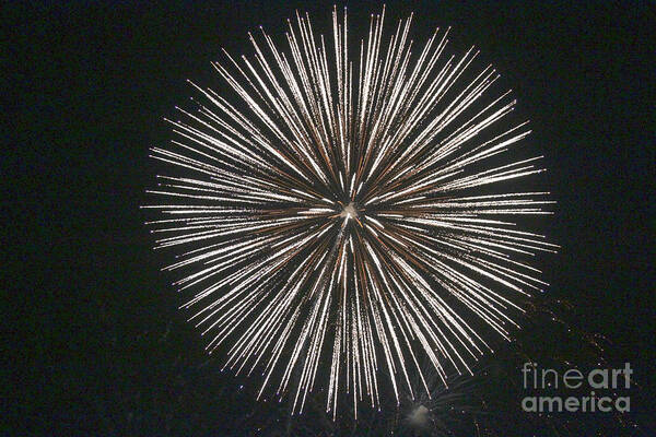 Fire Works Art Print featuring the photograph 360 by Robert Pearson